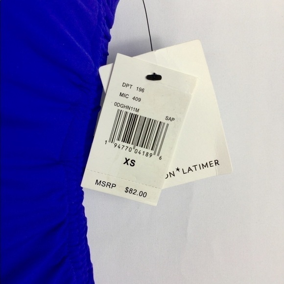 gibson Latimer Royal Blue Side Cinching One Piece Swimsuit Size XS NWT - Picture 4 of 8